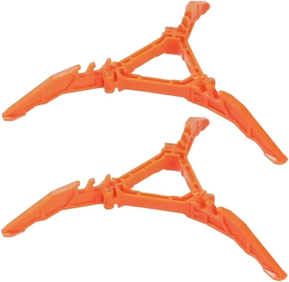 2Pcs Camping Stove Fuel Can Stabilizer, Mini Foldable Outdoor Hiking Cooking Gas Tank Bracket,Foldable Outdoor Cartridge Canister Tripod (Oranger)