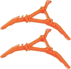 2Pcs Camping Stove Fuel Can Stabilizer, Mini Foldable Outdoor Hiking Cooking Gas Tank Bracket,Foldable Outdoor Cartridge Canister Tripod (Oranger)