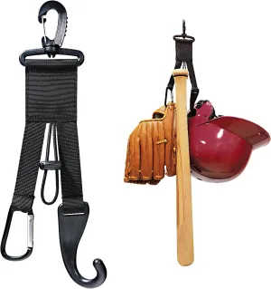 3 in 1 Baseball Softball Gear Hanger,Dugout Organizer Bat Holder with Glove Clip and Helmet Hook for Badminton Softball Training,Sports Equipment Hanger,Hiking Camping Indoor Outdoor Use