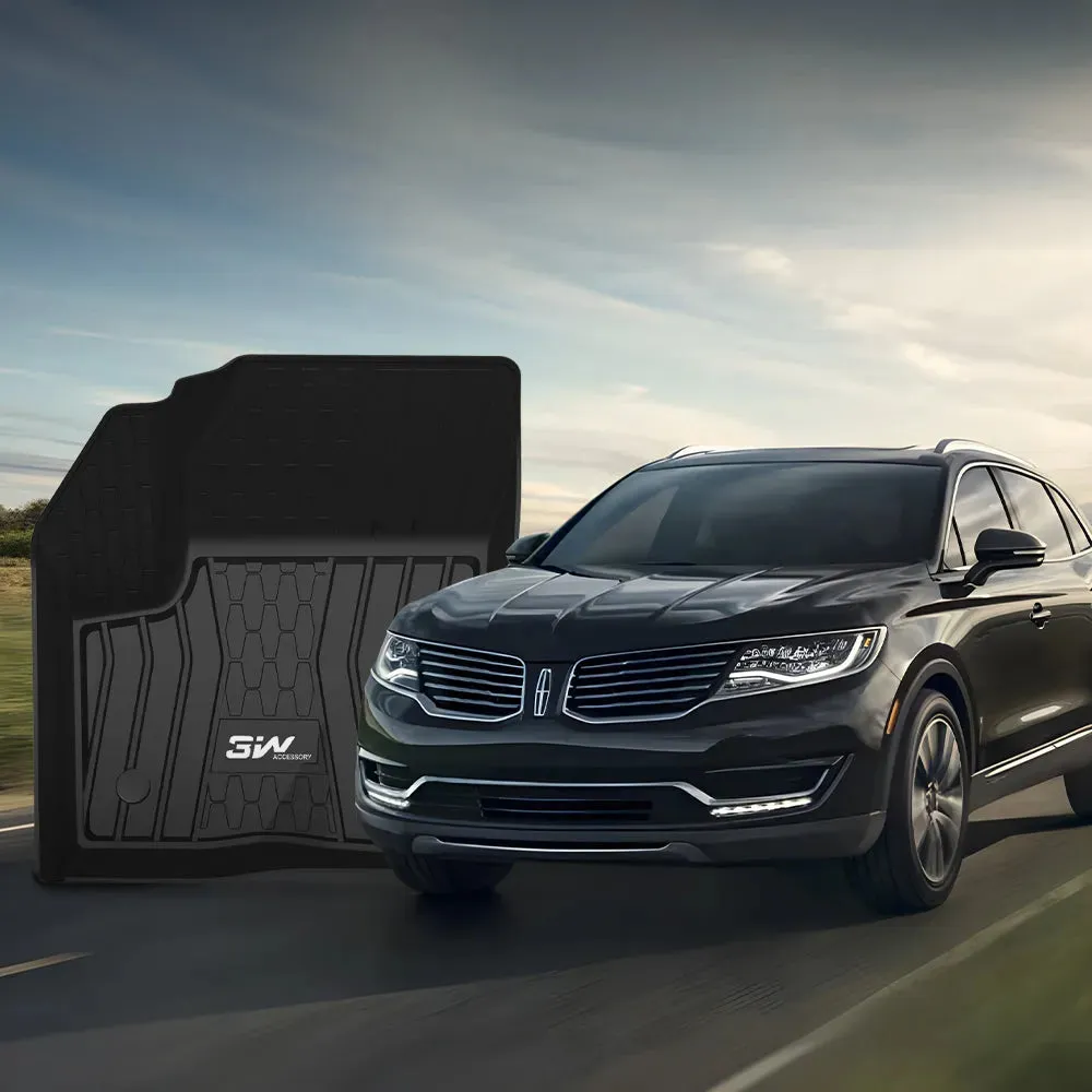 3W Lincoln MKX 2016-2018 / Lincoln Nautilus 2019-2022 Custom Floor Mats TPE Material & All-Weather Protection