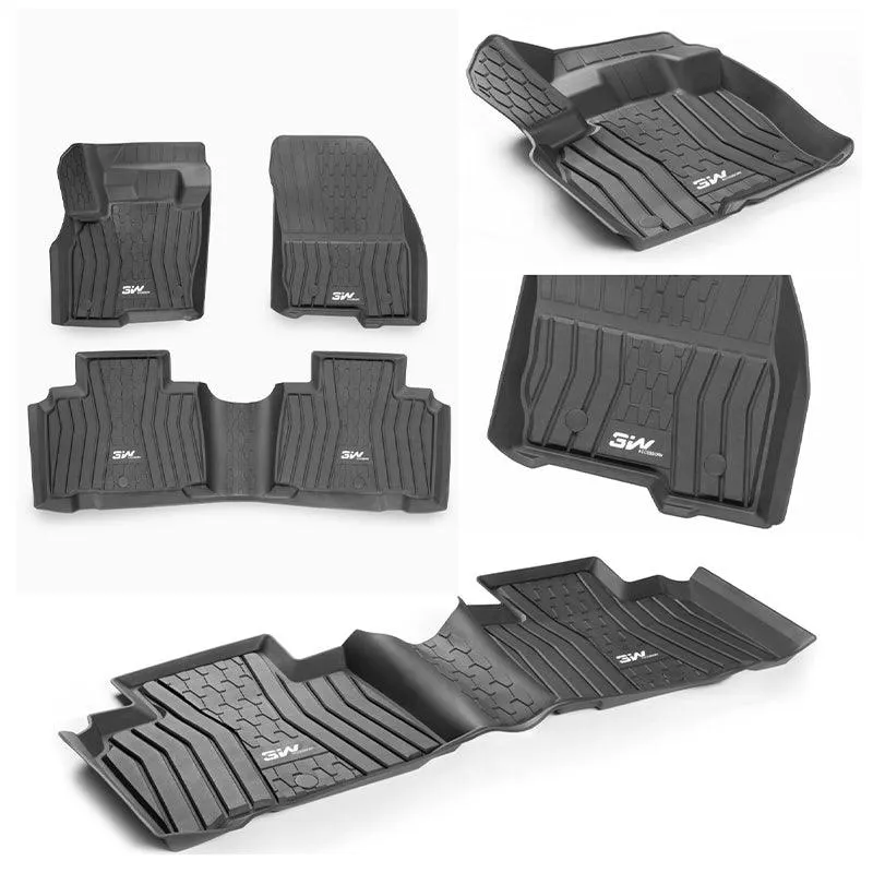 3W Lincoln MKX 2016-2018 / Lincoln Nautilus 2019-2022 Custom Floor Mats TPE Material & All-Weather Protection