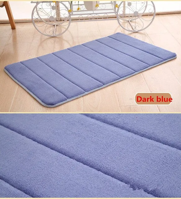 40*60cm Bath Mat Bathroom Carpet Water Absorption Rug Shaggy Memory Foam Bathroom Mat kitchen Floor tapis Accessories