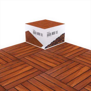 Acacia Wood Outdoor Flooring Interlocking Deck Tiles Patio Flooring Outdoor Waterproof