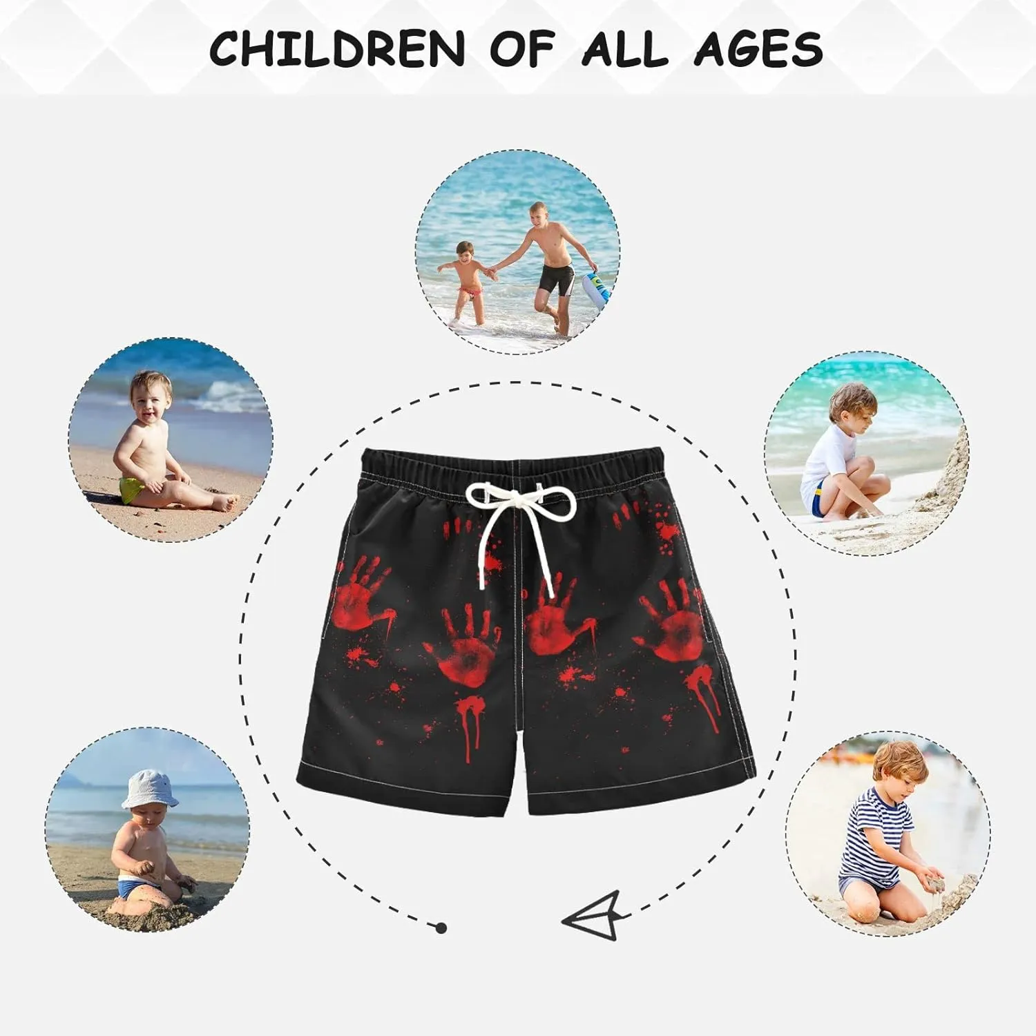 Aflyko Boys' Board Shorts Toddler Swim Trunk Girls Beach Swimwear Bathing Suit