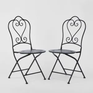 Annabel Folding Chair Black -Outdoor