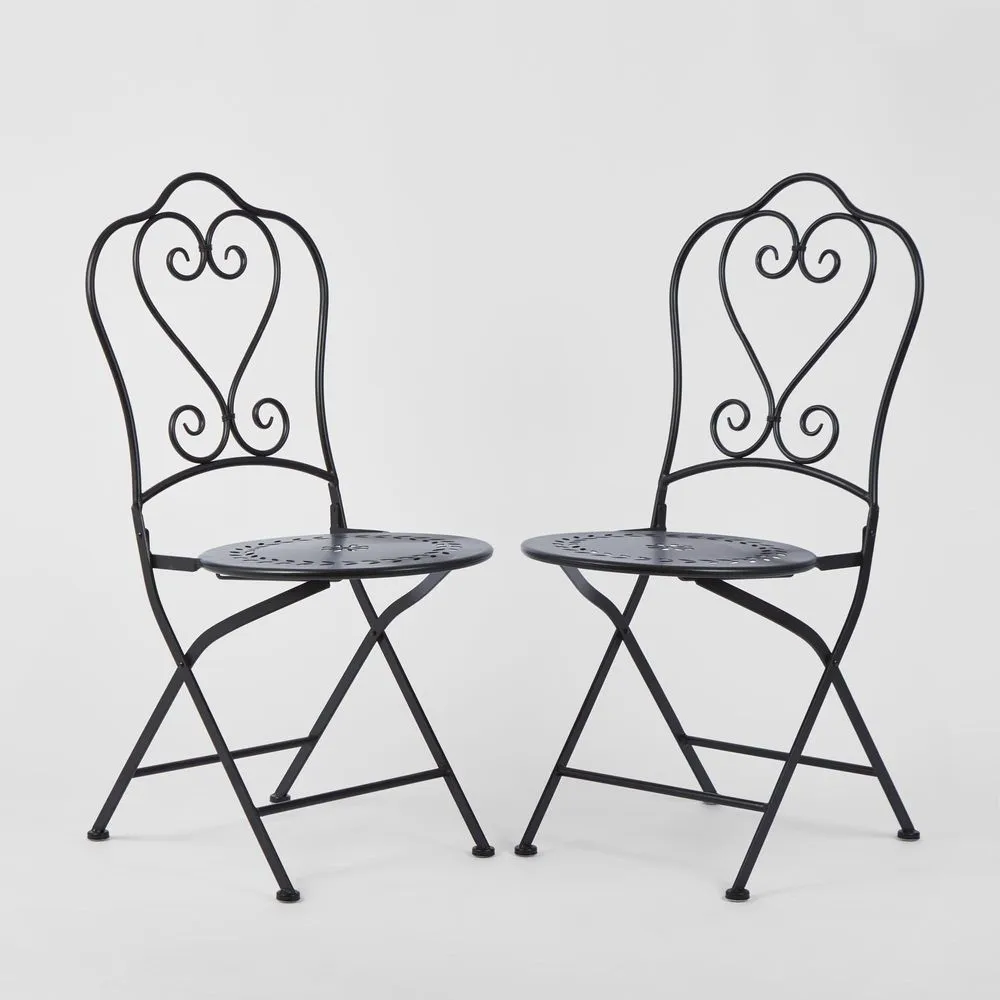 Annabel Folding Chair Black -Outdoor