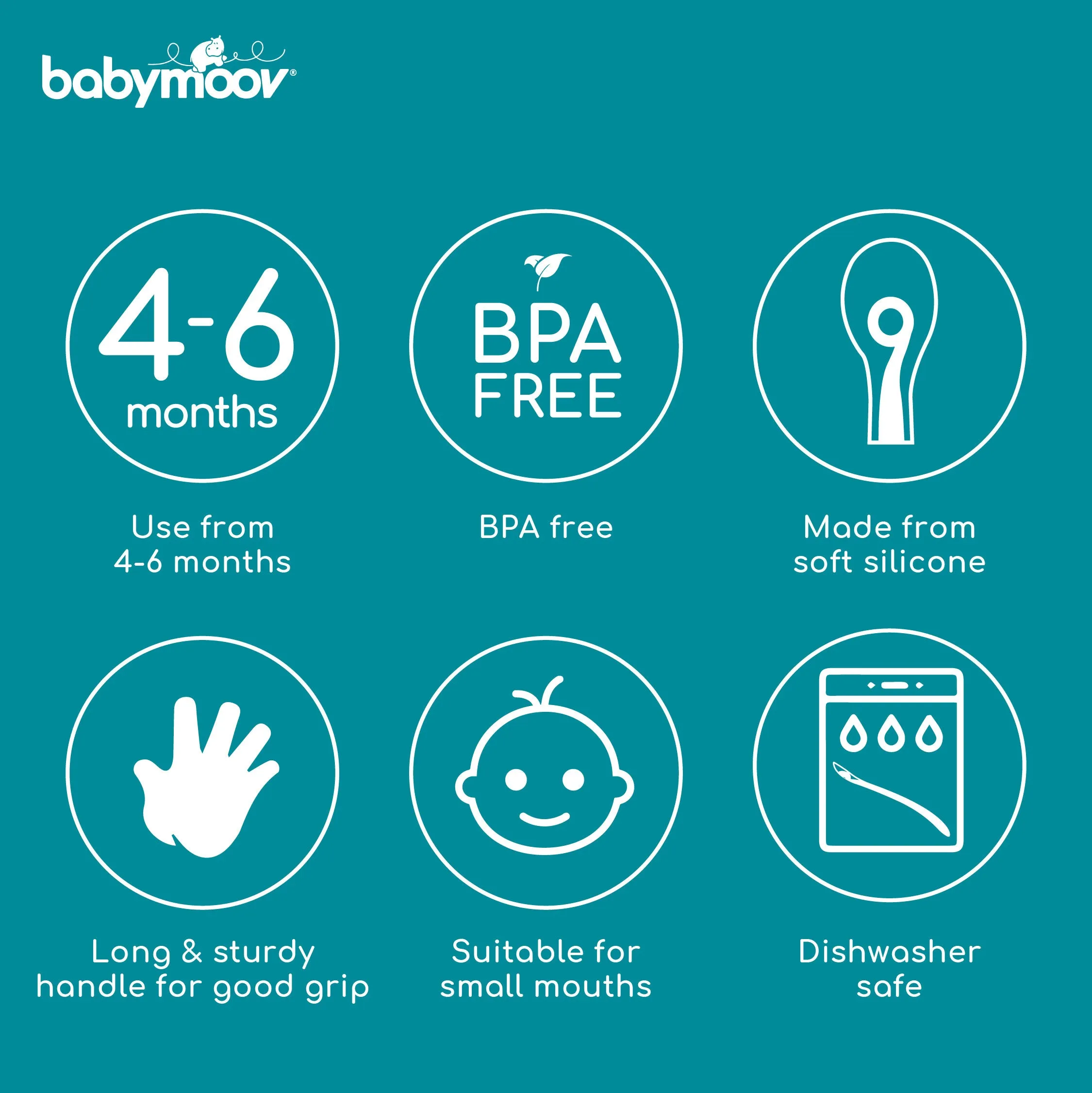 Babymoov 1st Age Silicone Baby Spoon (4m )