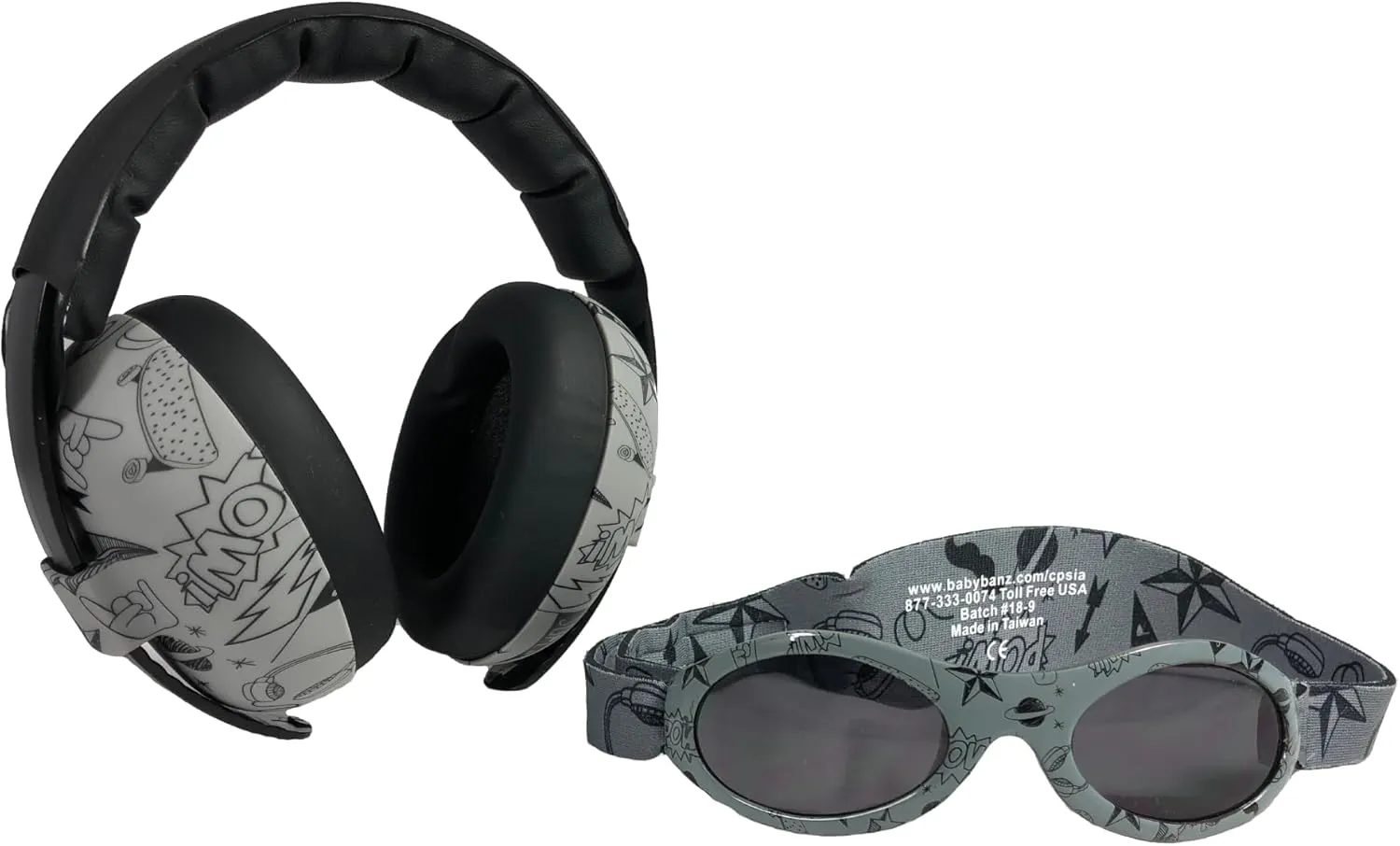 BANZ Baby Earmuffs & Sunglasses 0-36 Months - Noise Cancelling & UV Protection