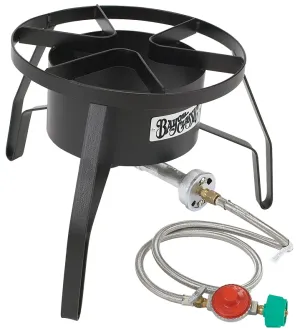 Bayou Classic SP10 Cooker, 1-Burner, LPG, 55,000 Btu, Manual Ignition, Steel :EA: QUANTITY: 1