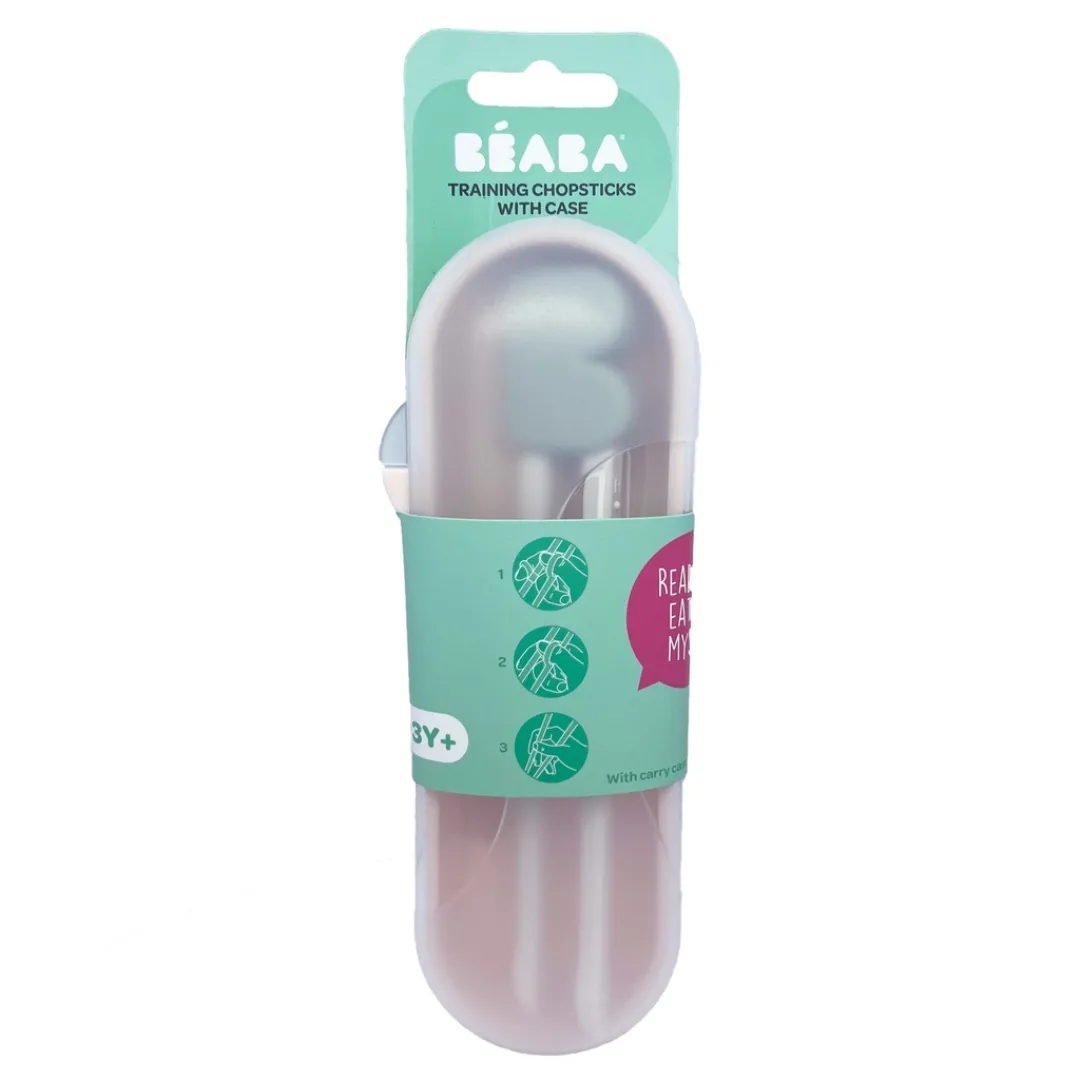 Beaba 3 in 1 Learning Chopsticks - Green Blue 3y 