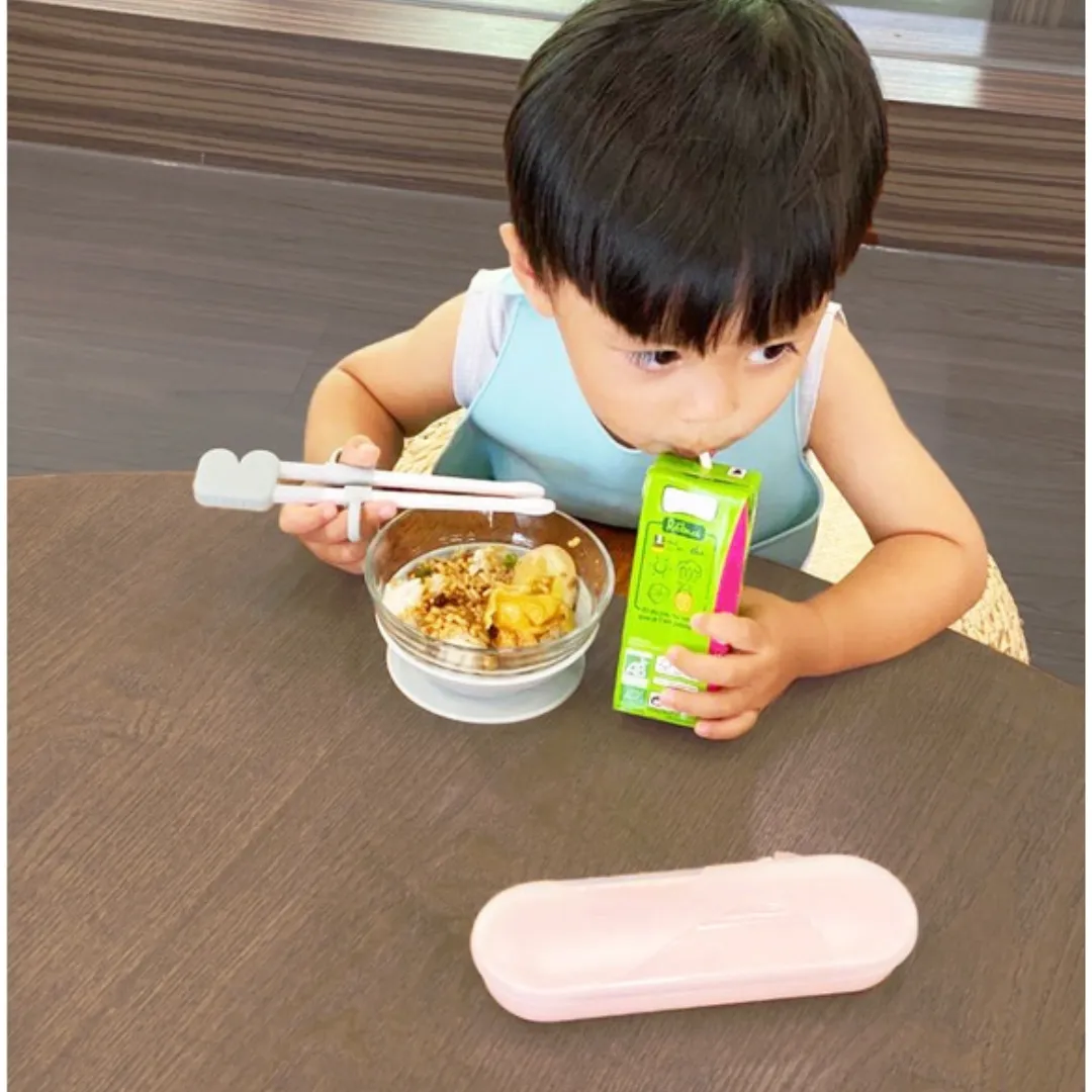 Beaba 3 in 1 Learning Chopsticks - Green Blue 3y 