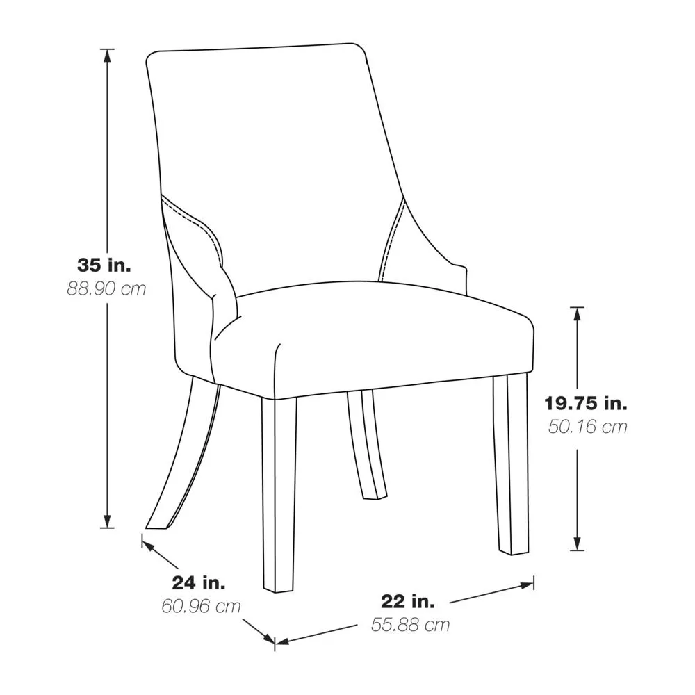 Beautiful Beige Wood Upholstered Dining Chair (2pc)
