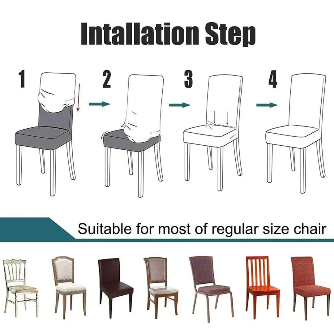 Beige – Flexible Jersey Cotton Chair Covers