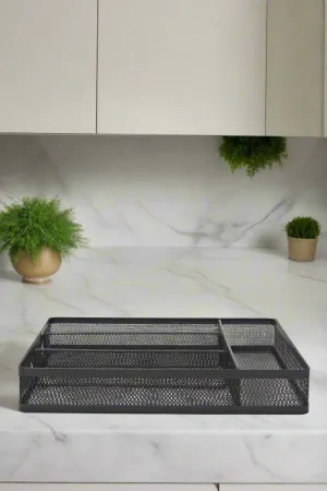 Black Rectangle Utensil Holder