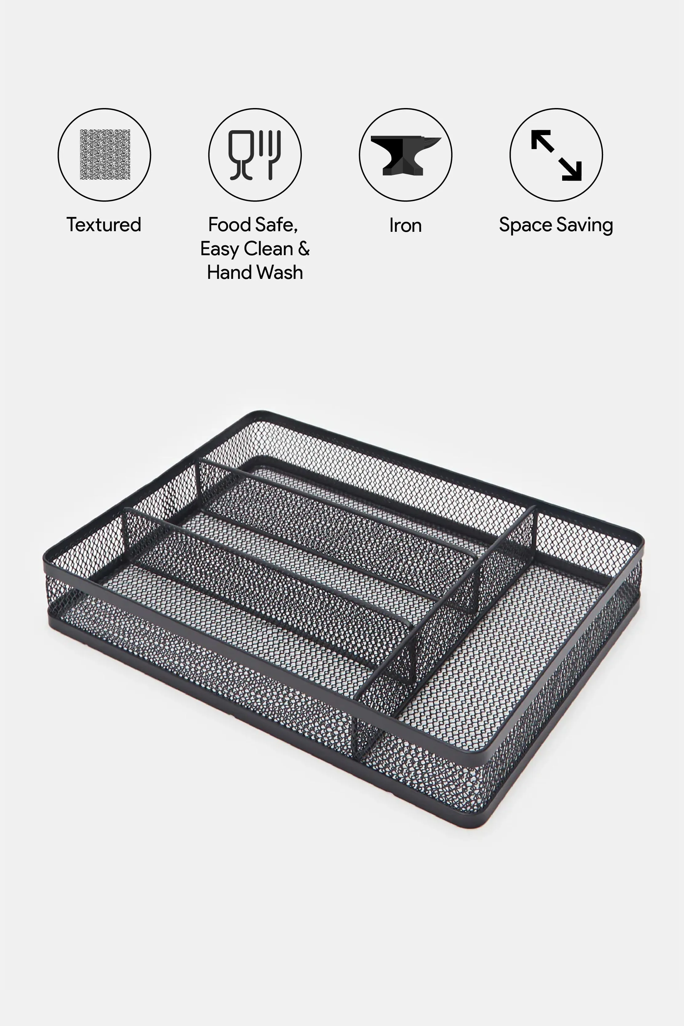 Black Rectangle Utensil Holder