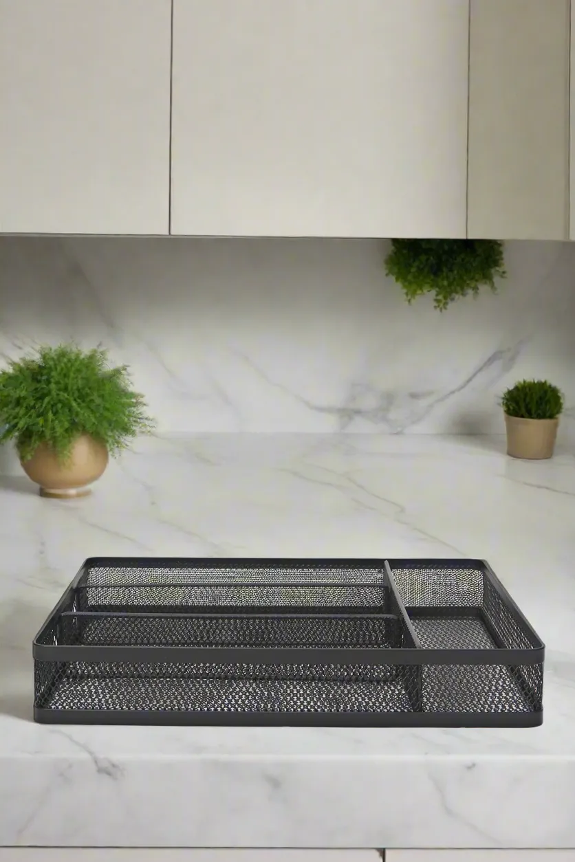 Black Rectangle Utensil Holder