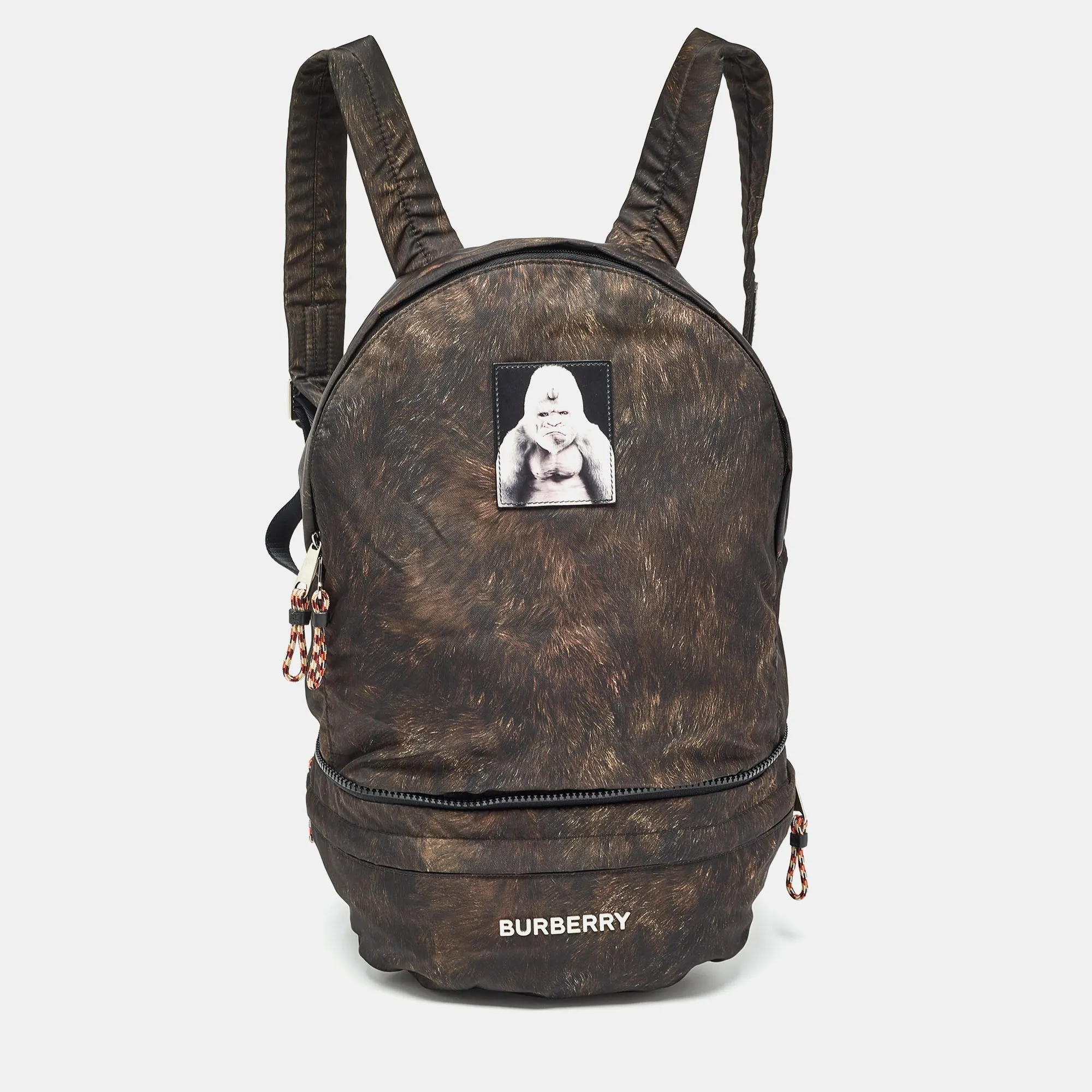 BURBERRY Black/Brown Nylon Convertible Backpack