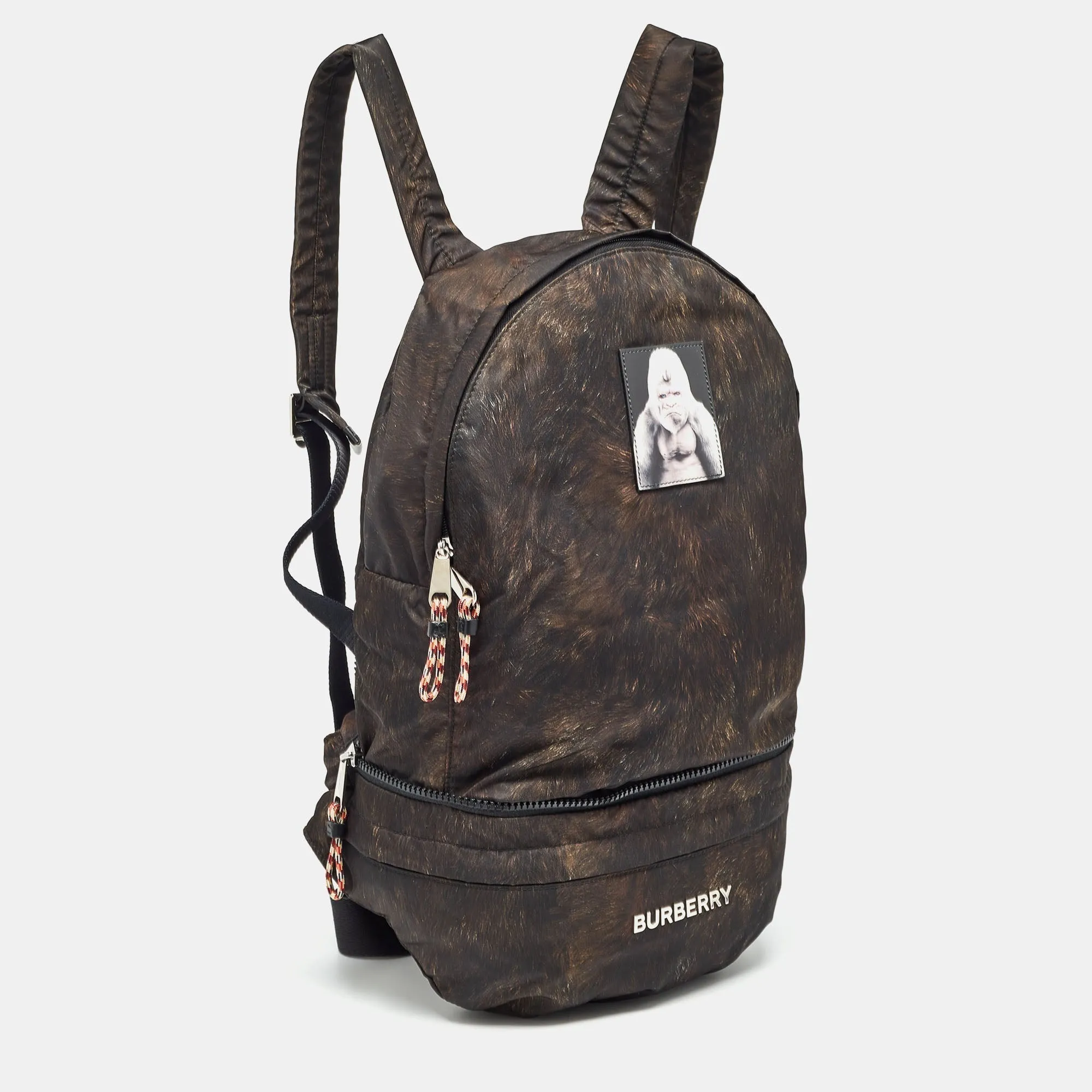 BURBERRY Black/Brown Nylon Convertible Backpack