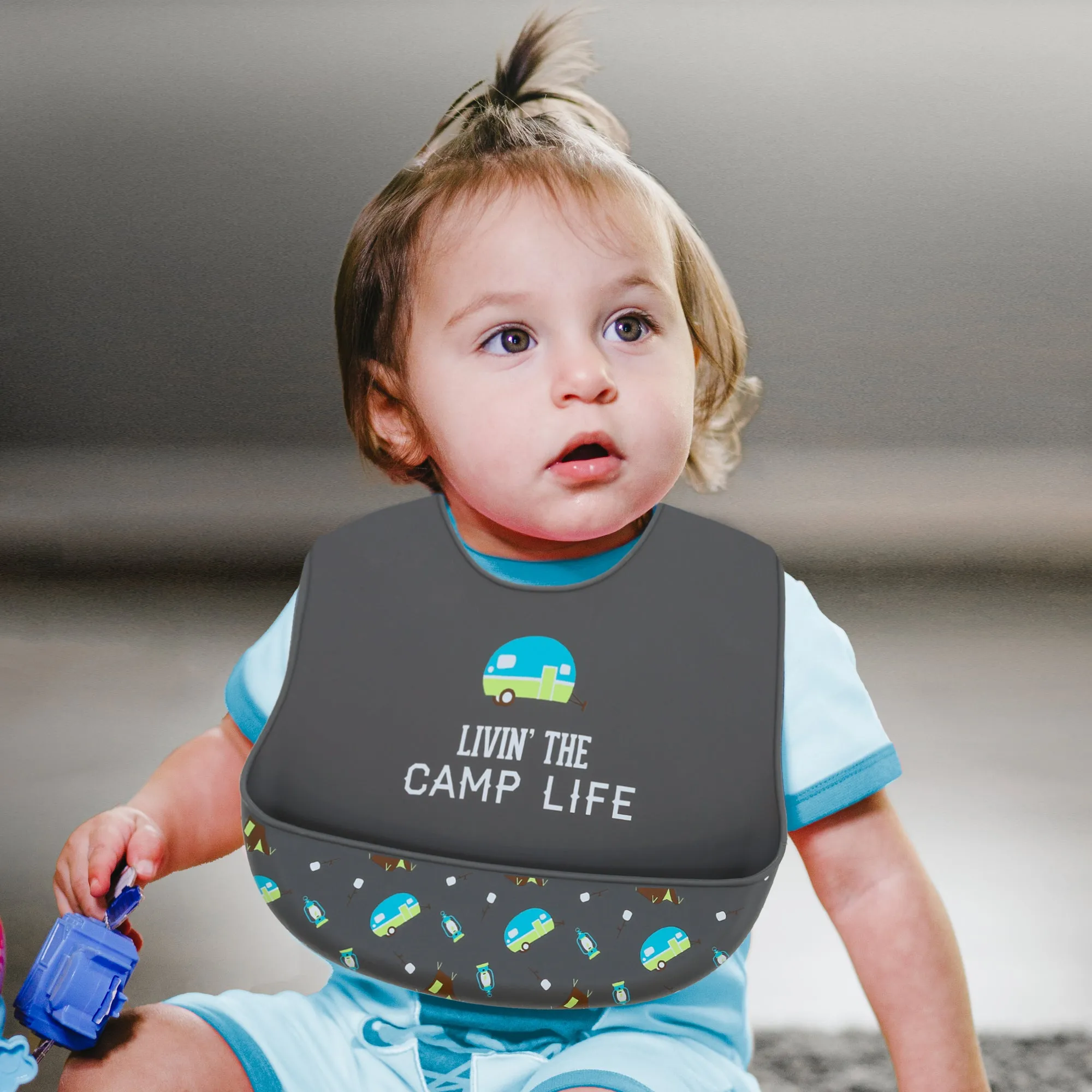 Camp Life 12" Silicone Catch All Bib