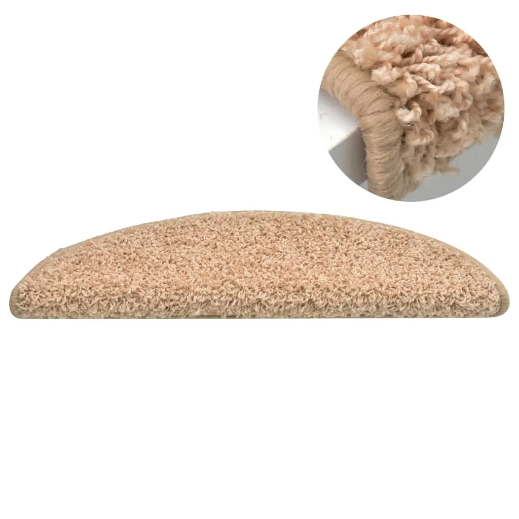 Carpet Stair Treads 15 pcs Gold 65x21x4 cm