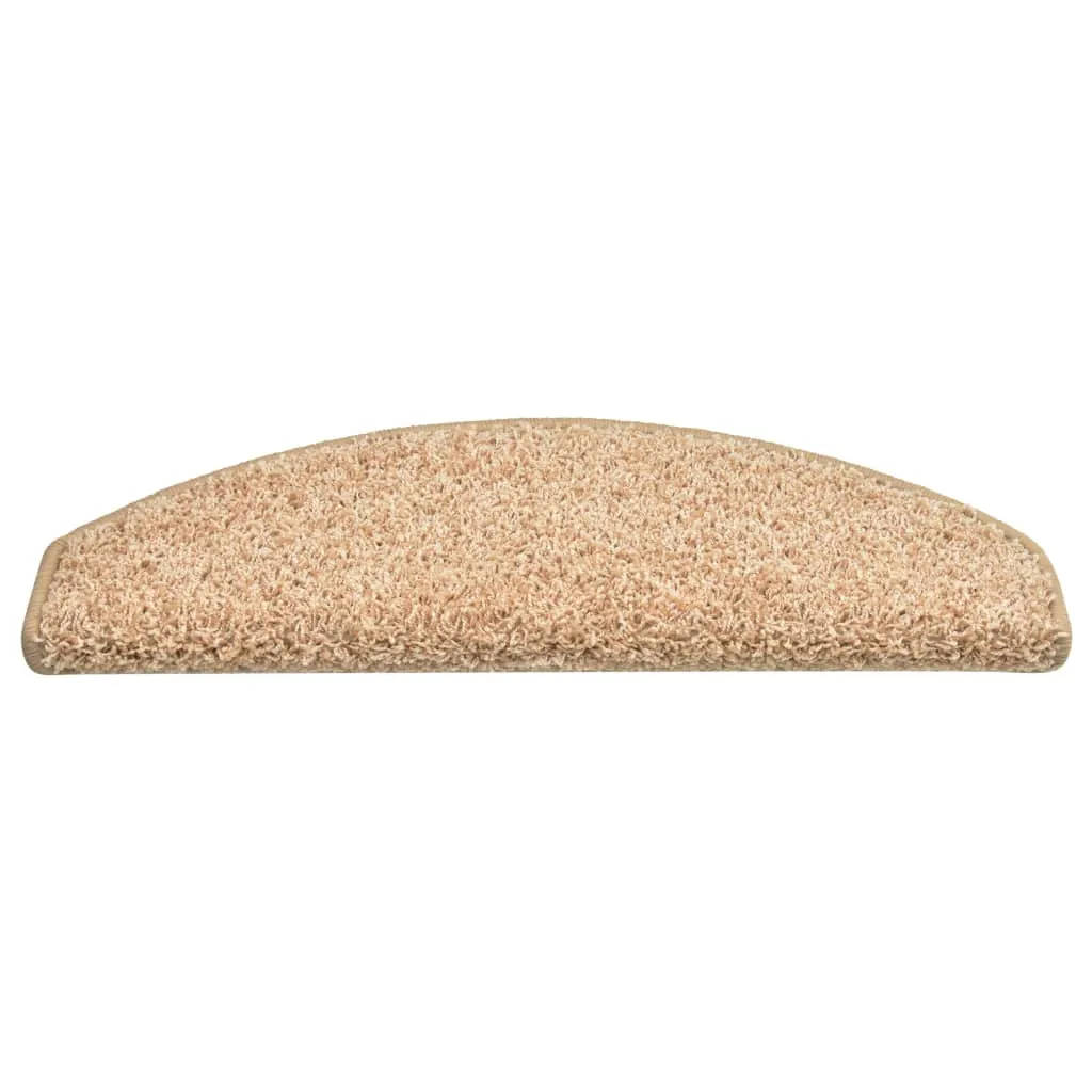Carpet Stair Treads 15 pcs Gold 65x21x4 cm