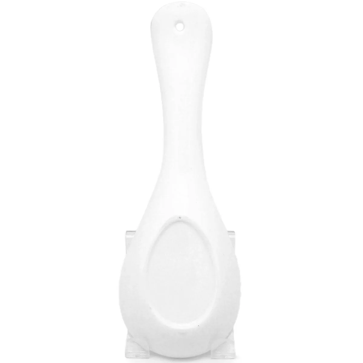 Ceramic Spoon Rest: Green Rosemaling