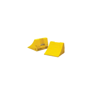 Checkers MC3009 Heavy-Duty Chock, 46-65 Inch Tire Diameter, 122.5 Ton Capacity, Yellow, 1 Each