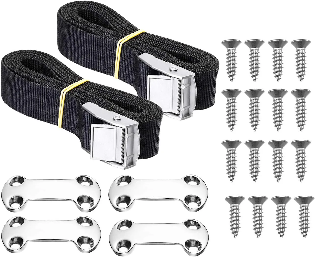 Cooler Tie-Down Strap Kit Buckle Lashing Straps 22 Pieces for Coolers Keep Coolers and Prevent Skids in Ship Deck Truck Chassis Trailers