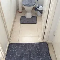 Coral Velvet 3Pcs Non-Slip Bathroom Pedestal Rugs   Toilet Seat Lid Cover Set Floor Carpet Shower Mat Room Comfy Washable