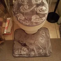 Coral Velvet 3Pcs Non-Slip Bathroom Pedestal Rugs   Toilet Seat Lid Cover Set Floor Carpet Shower Mat Room Comfy Washable
