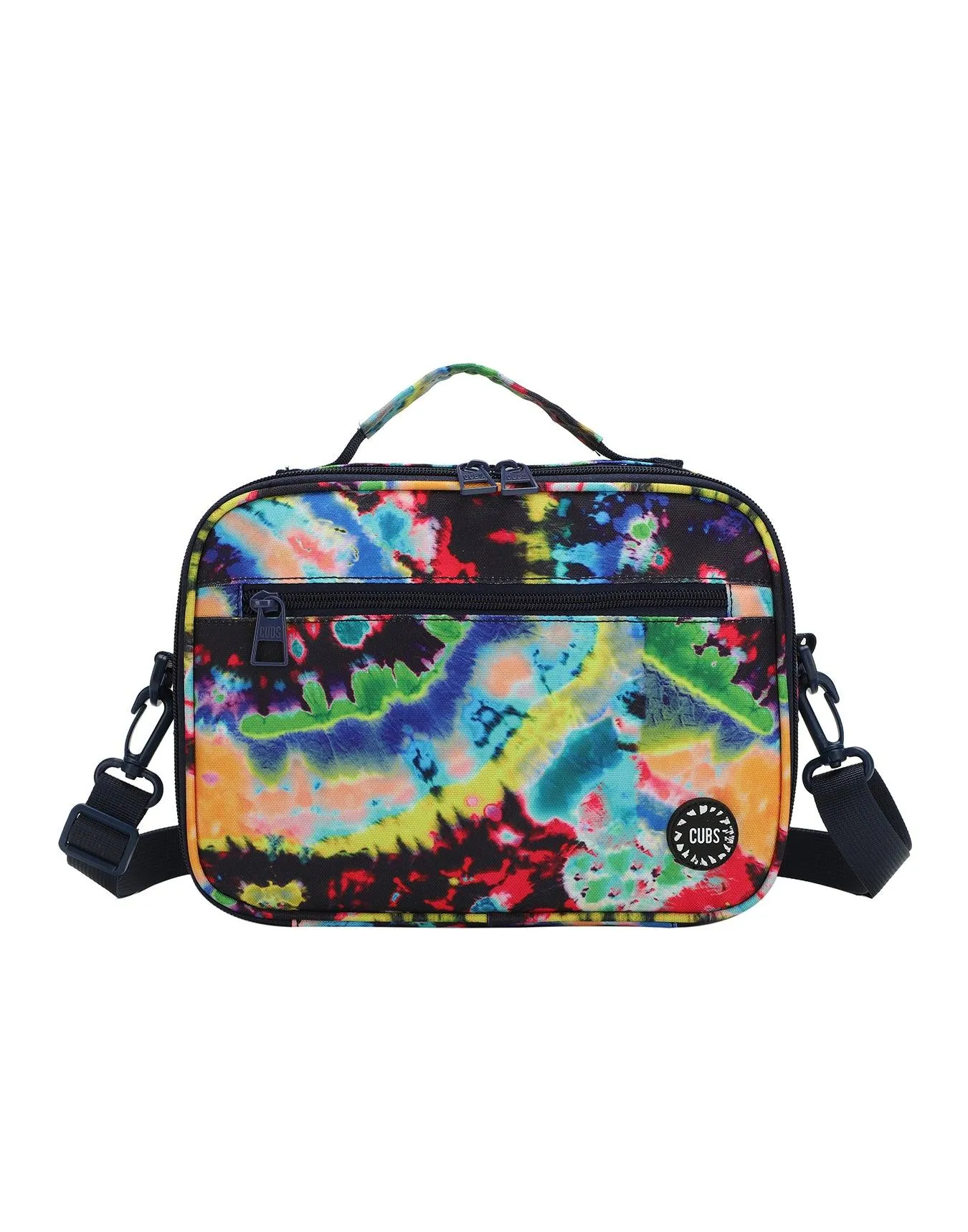 Cubs Black Tie Dye Swirls Cross Body Lunch Bag