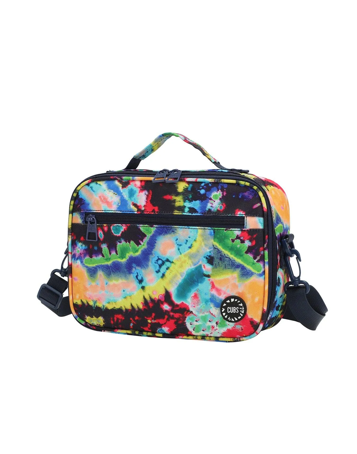 Cubs Black Tie Dye Swirls Cross Body Lunch Bag