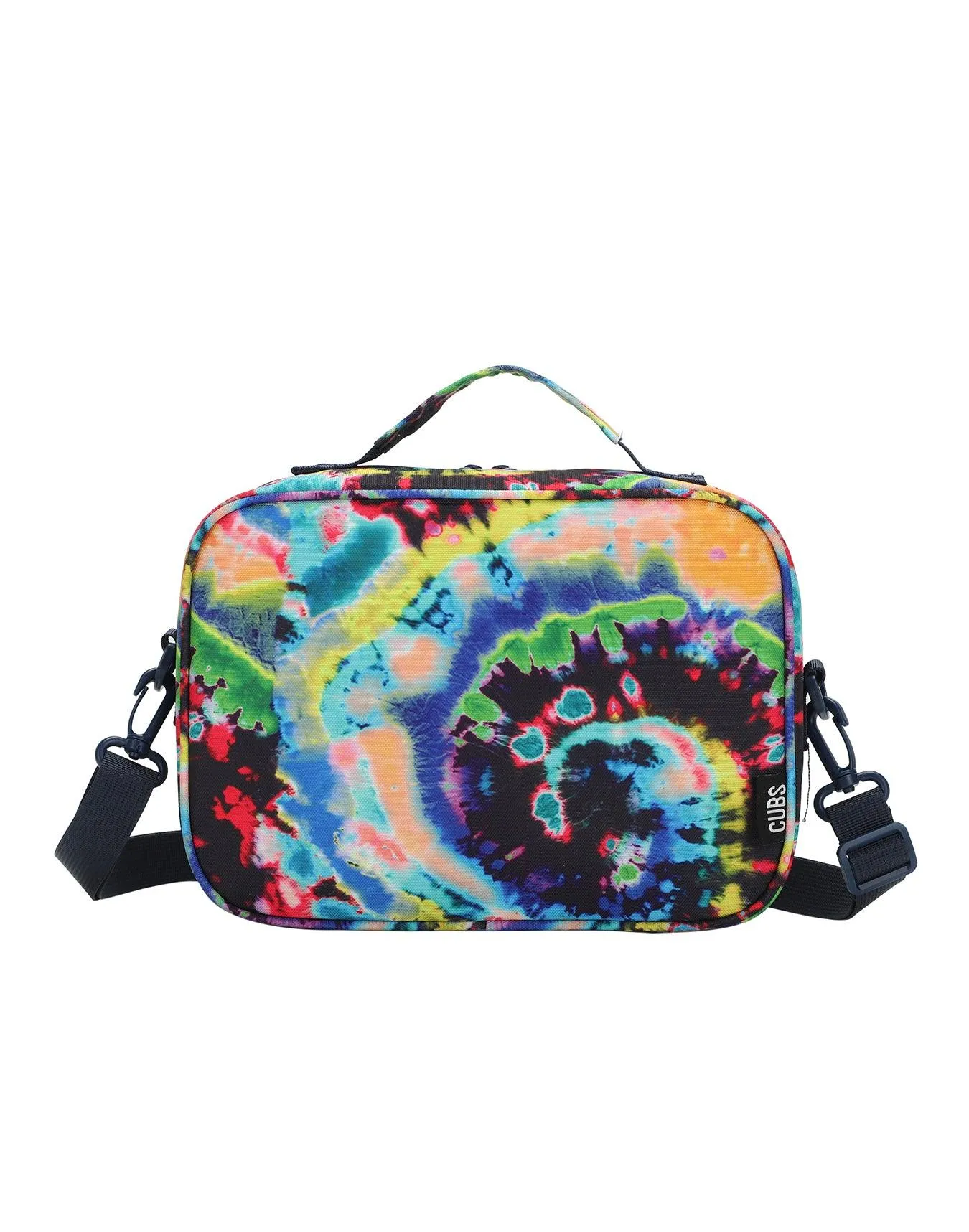 Cubs Black Tie Dye Swirls Cross Body Lunch Bag