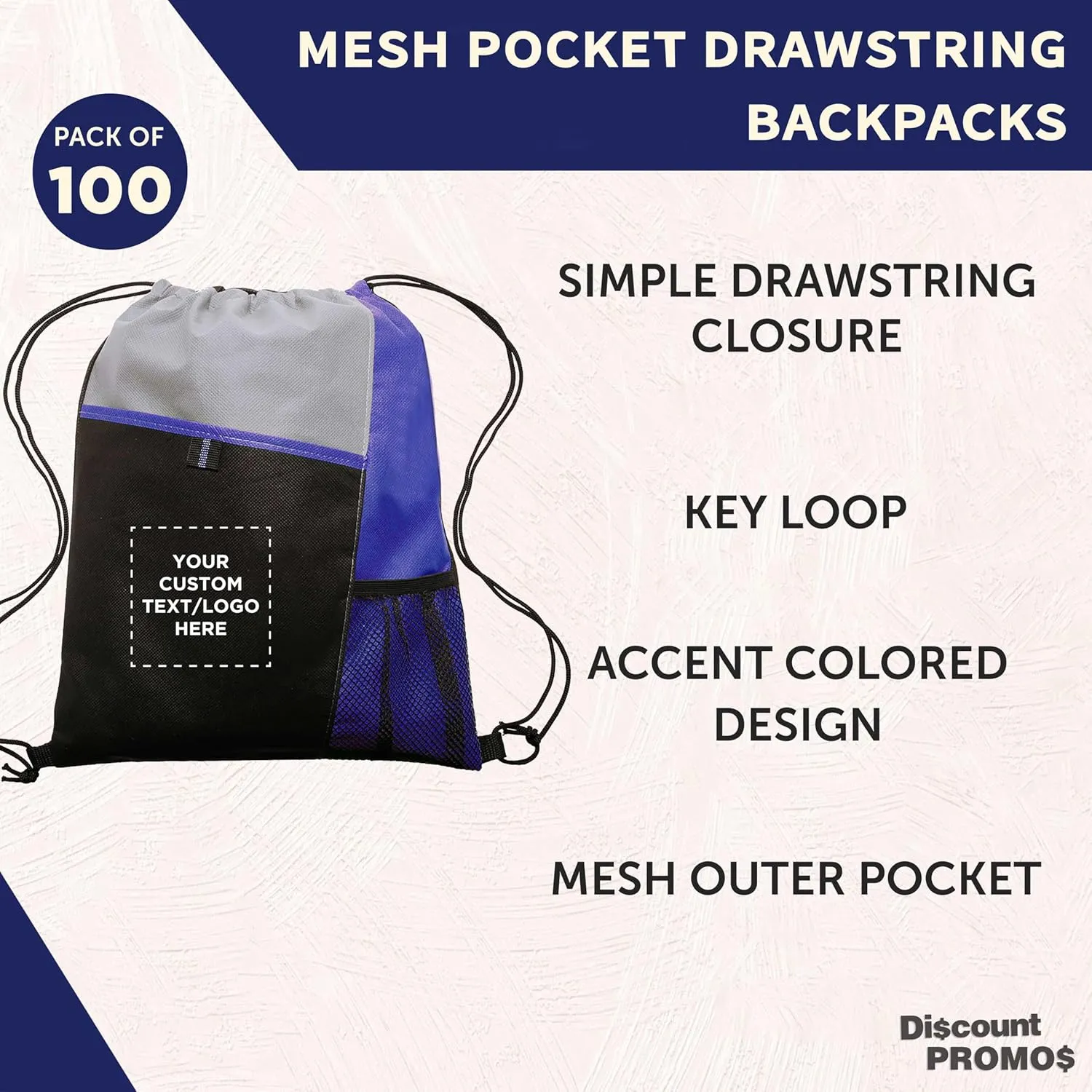 DISCOUNT PROMOS Drawstring Backpacks