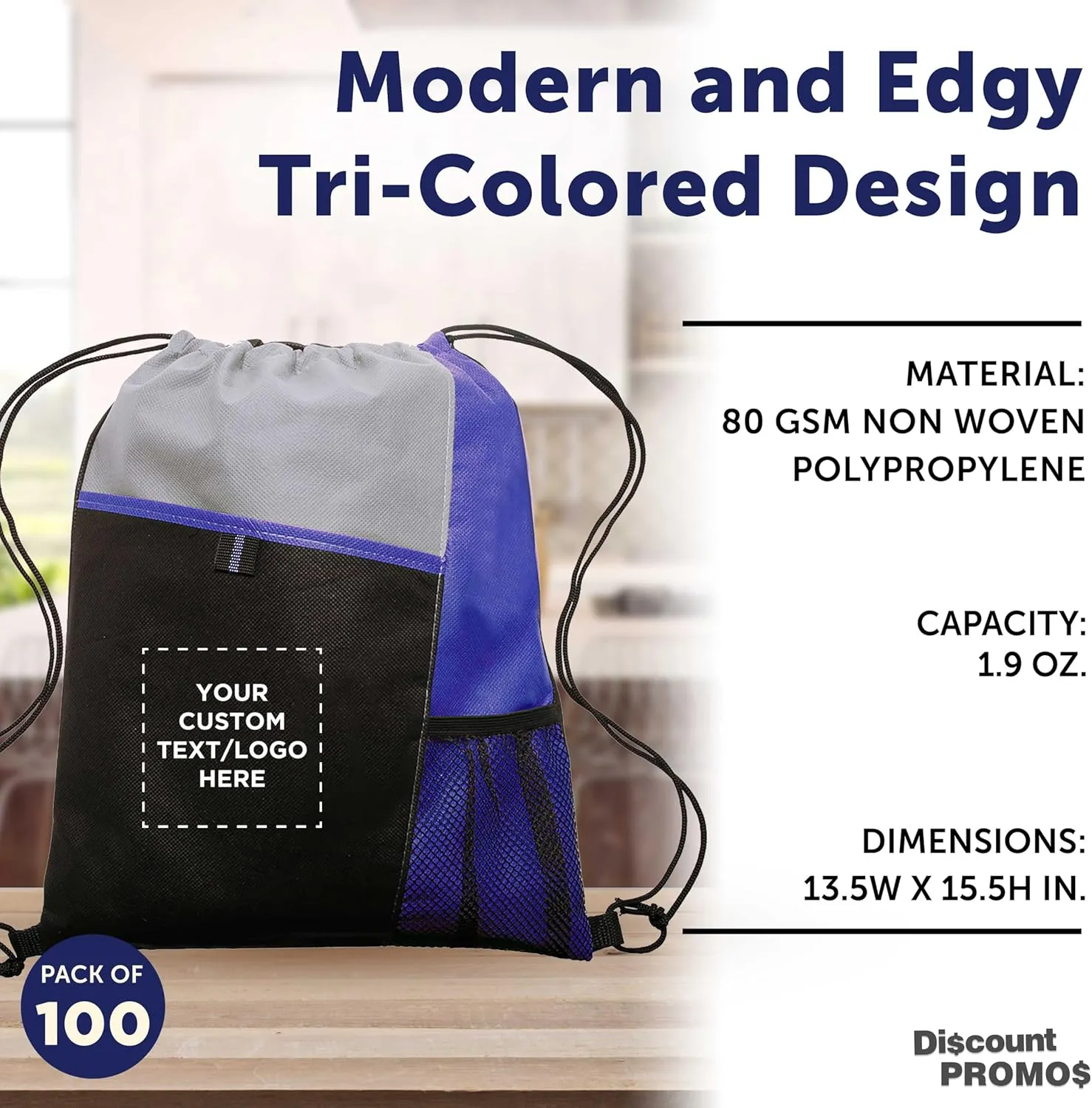 DISCOUNT PROMOS Drawstring Backpacks