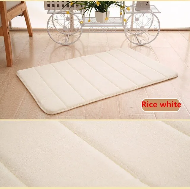 Dropshipping 60x40cm Bath Mat Bath Mat Carpet Coral Fleece Foam Bath Mat Memory Kitchen Door Floor Soft Coral Fleece Carpets