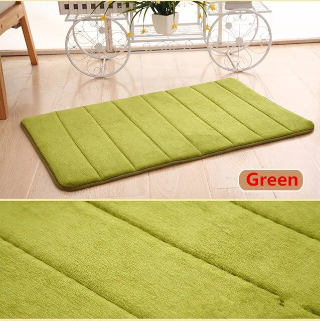 Dropshipping 60x40cm Bath Mat Bath Mat Carpet Coral Fleece Foam Bath Mat Memory Kitchen Door Floor Soft Coral Fleece Carpets