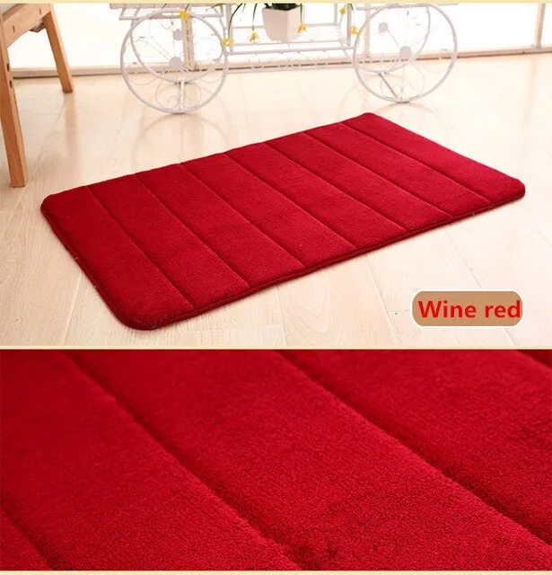 Dropshipping 60x40cm Bath Mat Bath Mat Carpet Coral Fleece Foam Bath Mat Memory Kitchen Door Floor Soft Coral Fleece Carpets