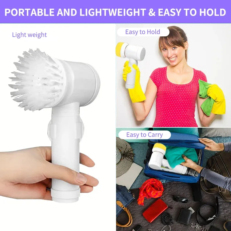 Electric Spin Scrubber Electric Cleaning Brush Cordless Power Scrubber with Replaceable Brush Heads