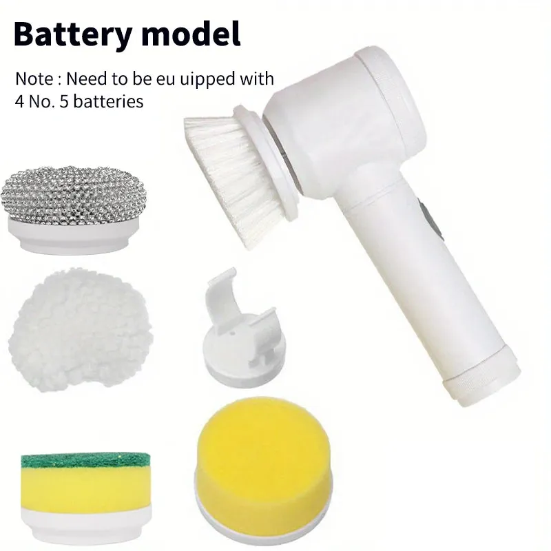 Electric Spin Scrubber Electric Cleaning Brush Cordless Power Scrubber with Replaceable Brush Heads