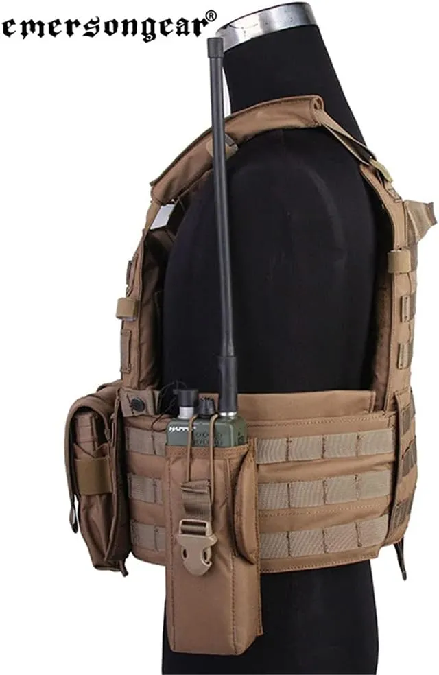 emersongear LBT6094A Style PC,Airsoft Paintball Tac Vest with Radio Pouch,Triple Mag Pouch and Dump Pouch