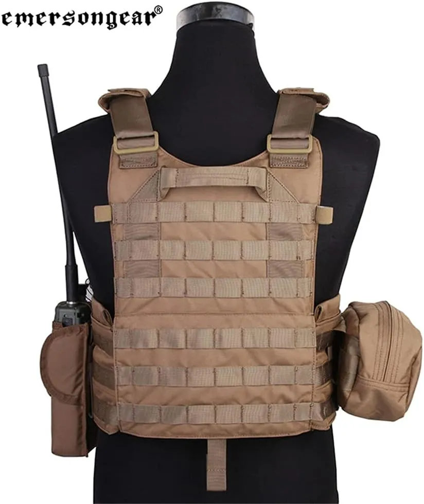 emersongear LBT6094A Style PC,Airsoft Paintball Tac Vest with Radio Pouch,Triple Mag Pouch and Dump Pouch
