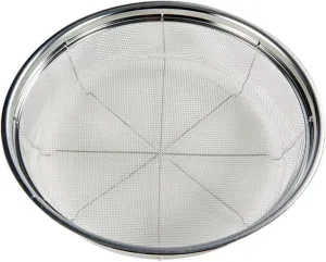 Fine Mesh Strainer for Kitchen, Stainless Steel Colander Bowl for Pasta, Rice, Fruit, Metal Net Baskets with Resting Base - Strain, Drain, Rinse Diameter 9.84 inch