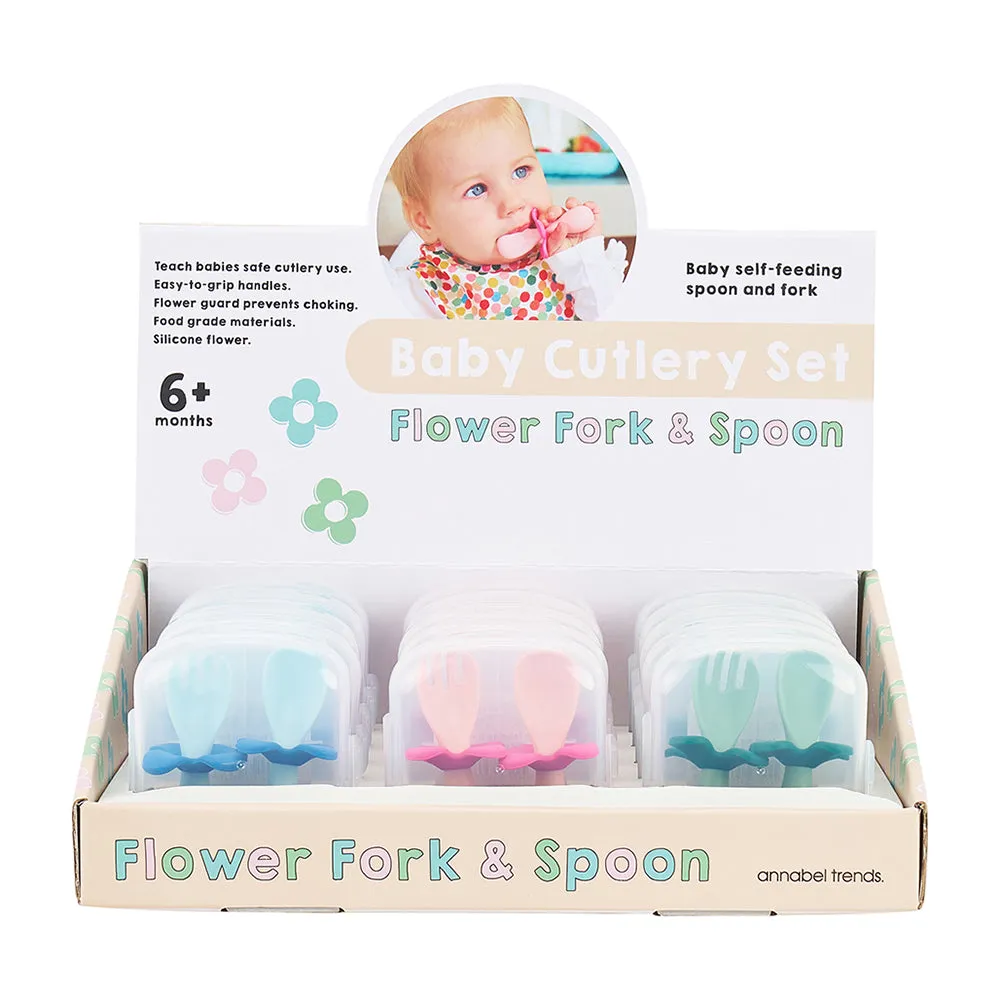 Flower Fork & Spoon Set - Counter Pack of 15