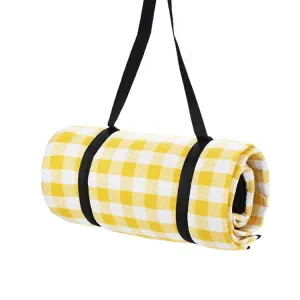 FP1409 6mm Thickened Moisture-Proof Beach Mat Outdoor Camping Tent Mat With Storage Bag 200x200cm( Yellow White)