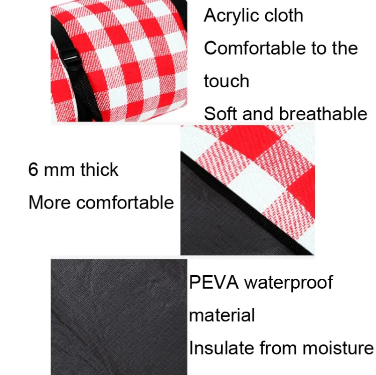 FP1409 6mm Thickened Moisture-Proof Beach Mat Outdoor Camping Tent Mat With Storage Bag 200x200cm( Yellow White)