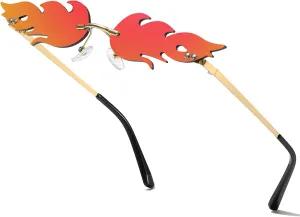 Halloween Flame Sunglasses fire shape glasses Devil Glasses Goth Vampire Accessories
