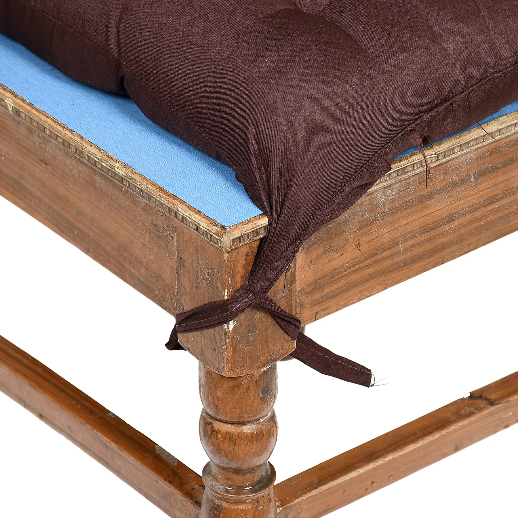 Heart Home Microfiber Back and Seat Chair Cushion for Indoor Outdoor Patio Chair, Lounge Chair with Ties (Brown)