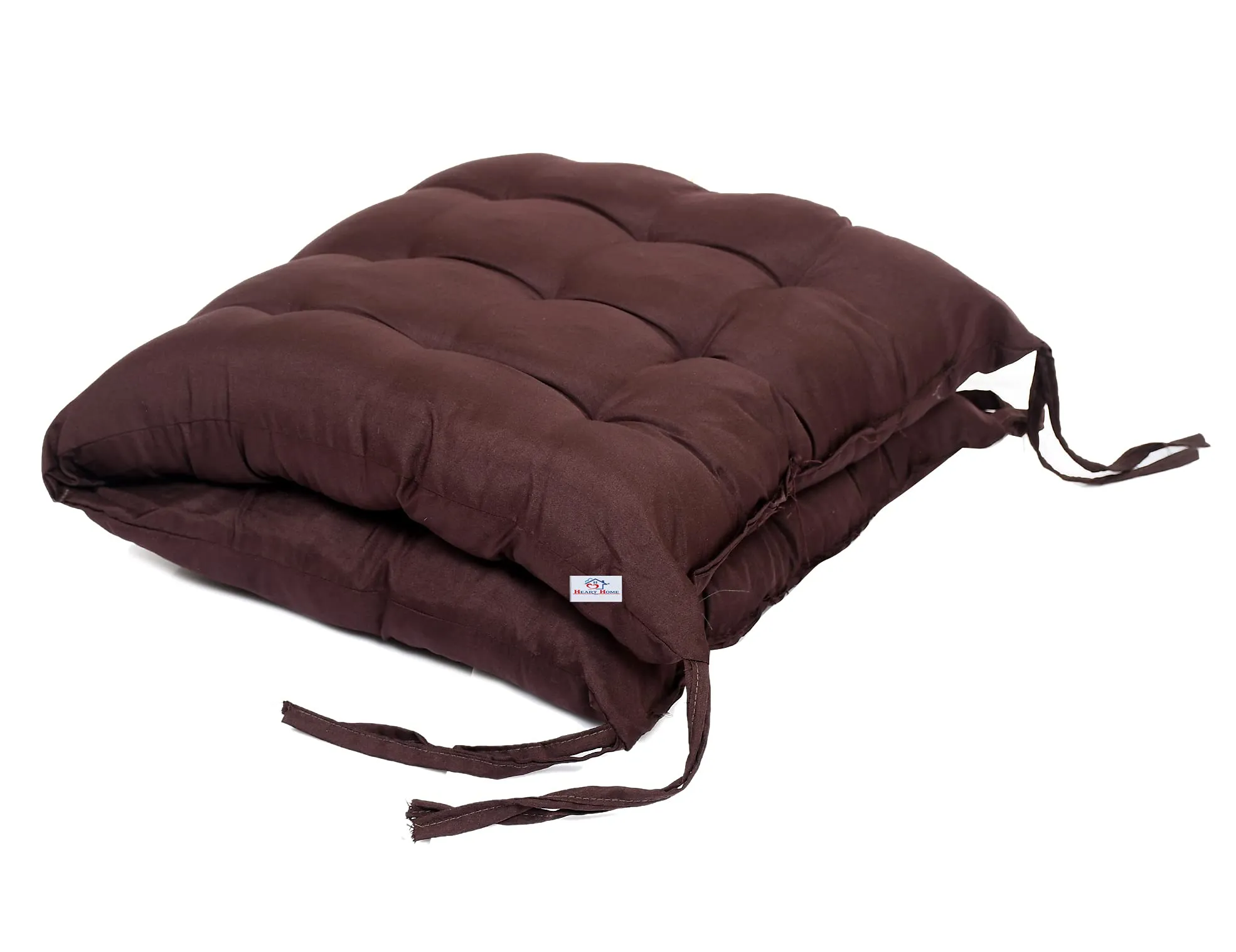 Heart Home Microfiber Non Slip Rocking Chair Back and Seat Cushion with Ties (Brown) 18 * 36 inch