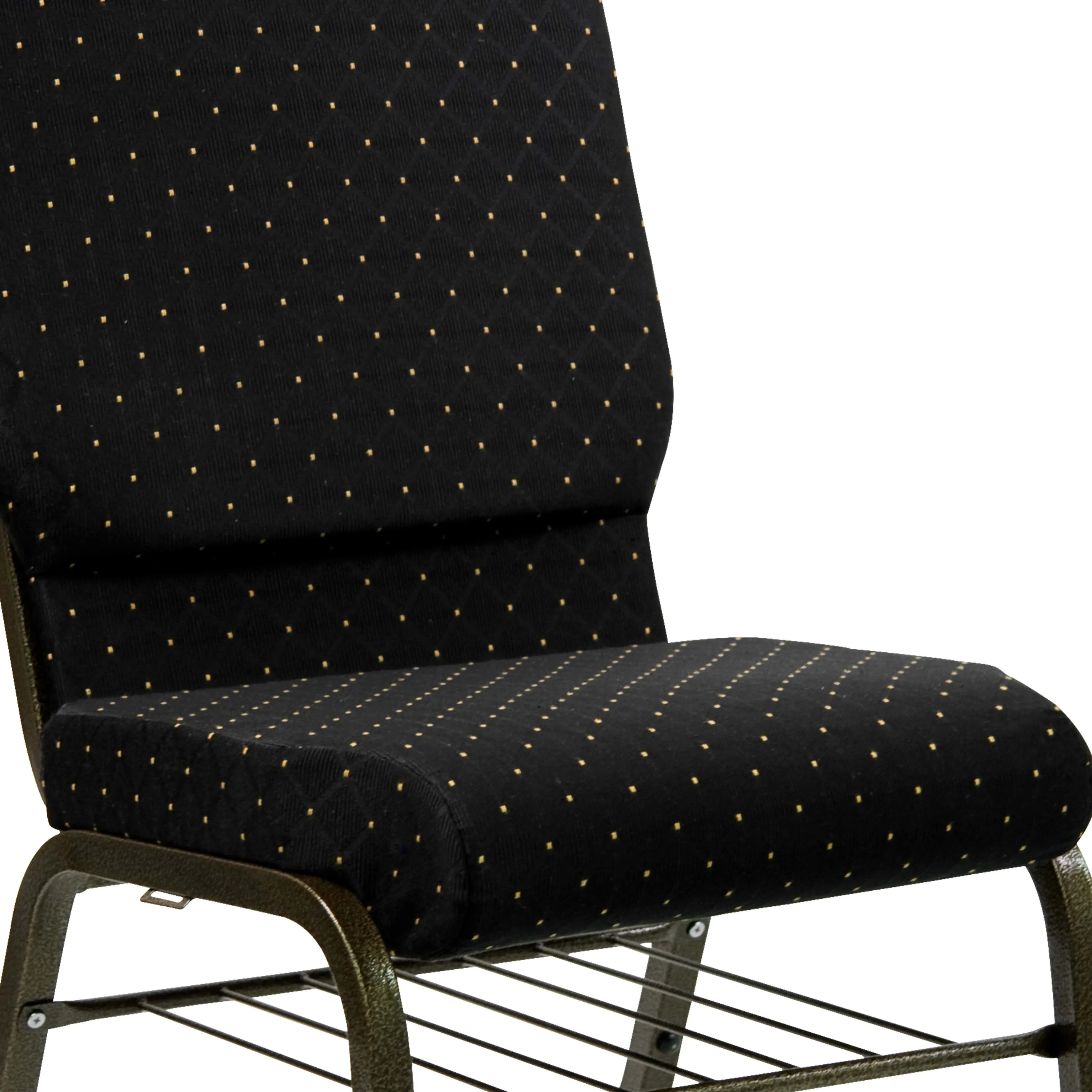 HERCULES Series 18.5''W Church Chair with Book Rack